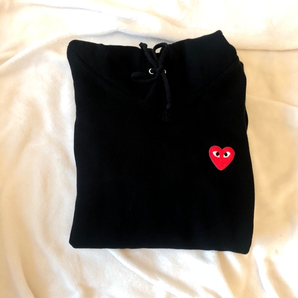 Comme Des Garcons Play Hoodie Black